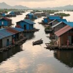 Village flottant au Cambodge